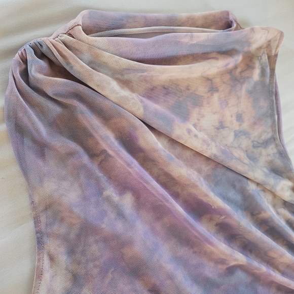 Zara Women's Pink and Orange Dress - Picture 6 of 9